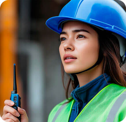 Logistics professional at container terminal